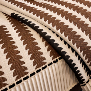 Vertical Stripes Sectional Sofa Cover Slipcover - Non-Slip, Fits L-Shape Couches