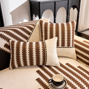 Vertical Stripes Sectional Sofa Cover Slipcover - Non-Slip, Fits L-Shape Couches