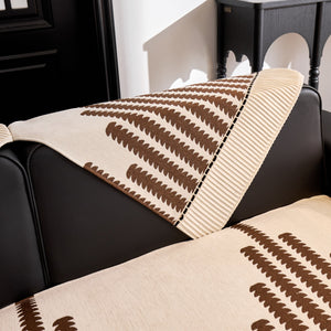 Vertical Stripes Sectional Sofa Cover Slipcover - Non-Slip, Fits L-Shape Couches