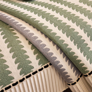 Vertical Stripes Sectional Sofa Cover Slipcover - Non-Slip, Fits L-Shape Couches