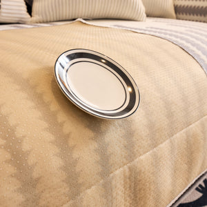 Vertical Stripes Sectional Sofa Cover Slipcover - Non-Slip, Fits L-Shape Couches