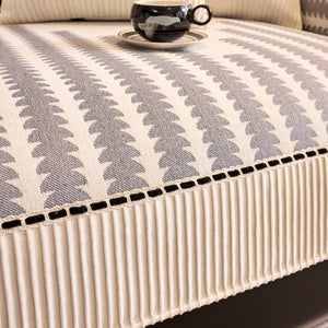 Vertical Stripes Sectional Sofa Cover Slipcover - Non-Slip, Fits L-Shape Couches