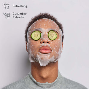 Ultimate Skincare Gift Bundle: Hydrating Cucumber Sheet Masks, Advanced Facial Cleansing Brush, Vitamin C Serum (3 fl. oz)