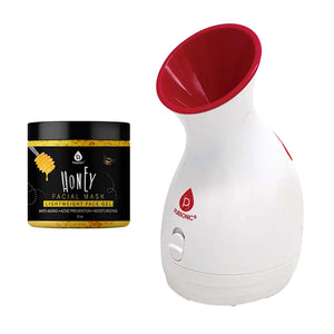 Pursonic Spa-Glow Facial Bundle: Facial Steamer Hot Mist Spa + Honey Facial Mask by Pursonic