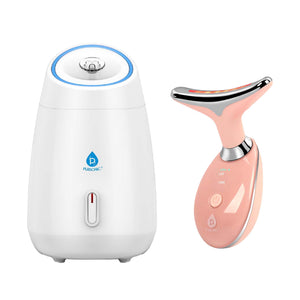 Pursonic Ultimate Spa & Beauty Bundle – Facial Steamer and 7-in-1 LED Light Therapy Device by Pursonic