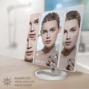 Ultimate Radiance Skincare & Beauty Bundle: Tri-Fold Vanity Mirror, Pursonic Facial Steamer, Anti-Aging Serum Set & Konjac Sponge Duo by Pursonic