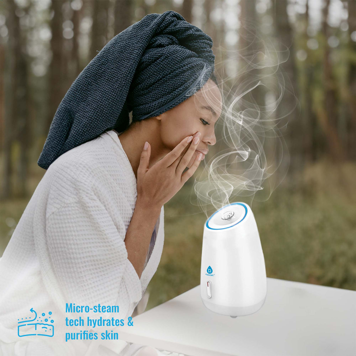 Ultimate Radiance Skincare & Beauty Bundle: Tri-Fold Vanity Mirror, Pursonic Facial Steamer, Anti-Aging Serum Set & Konjac Sponge Duo by Pursonic