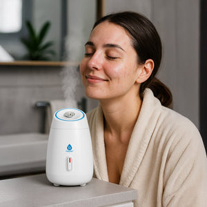 Glow & Go Skincare Essentials Bundle: Nano Facial Steamer + Clean Facial Towels by Pursonic