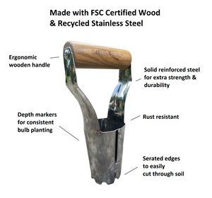 Stainless Steel Bulb Planter by Garden Guru