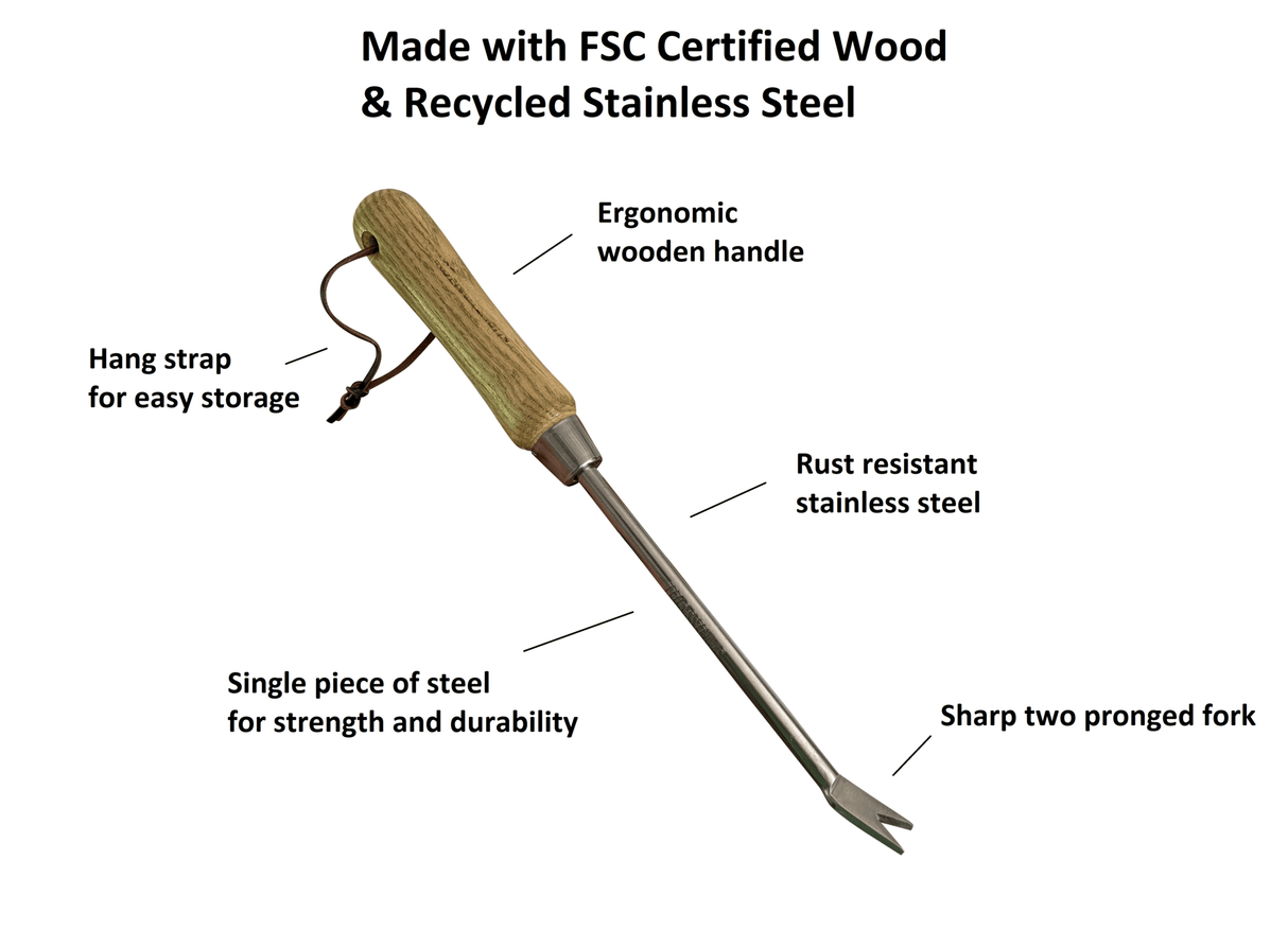 Dandelion Weeder (classic wood handle) by Garden Guru