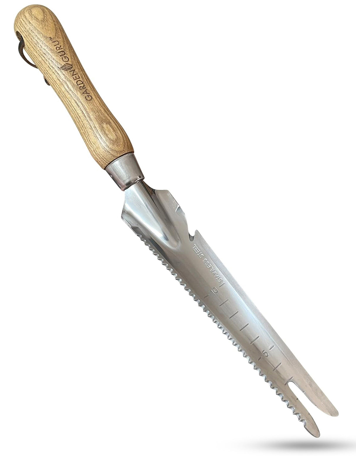 5 in 1 Weeder Trowel (classic wood handle) by Garden Guru
