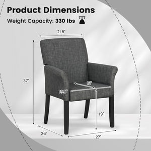 Executive Guest Chair Reception Waiting Room Arm Chair-Gray