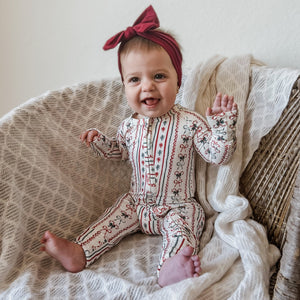 Candy Cane Lane Bamboo Christmas Pajamas - Zippy