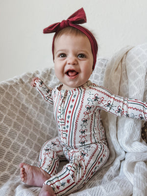 Candy Cane Lane Bamboo Christmas Pajamas - Zippy
