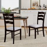 Farmhouse Dining Chairs Set of 2 Modern Kitchen Chairs with Elegant Hollowed backrest-Gray