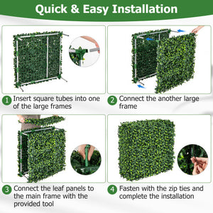 Faux Greenery Room Divider Decorative Privacy Screen Fence Hedge Wall-M