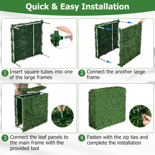 Faux Greenery Room Divider Decorative Privacy Screen Fence Hedge Wall-S