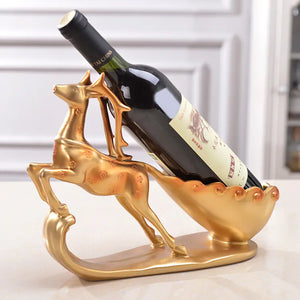 Modern European Style Deer Wine Rack for Home Decor