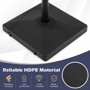 Fillable Umbrella Base 90 LBS Heavy Duty with 2 Wheels-Black