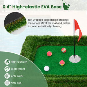 37.5 x 25.5 Inch Floating Golf Green for Pool Chipping Green Mat