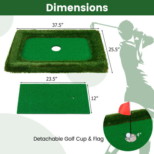 37.5 x 25.5 Inch Floating Golf Green for Pool Chipping Green Mat