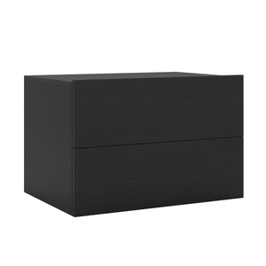Floating Nightstand with 2 Storage Drawers Wall Mounted for Bedroom-B;ack