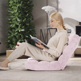 14-Position Adjustable Cushioned Floor Chair-Light Pink