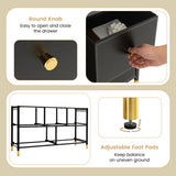Floor Dresser Storage Organizer with 5/6/8 Drawers with Fabric Bins and Metal Frame-5-Drawer