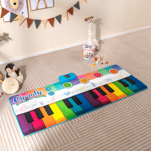 Floor Piano Dance Mat for Kids Musical Playmat with 8 Instrument Sounds