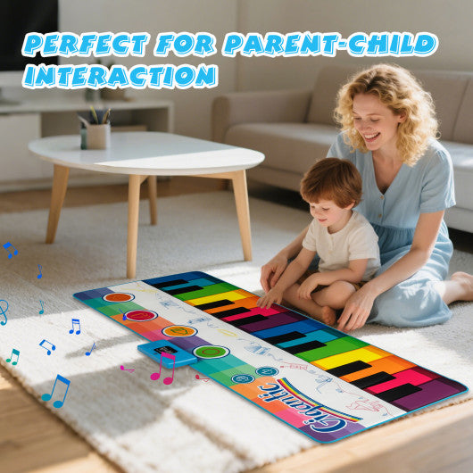 Floor Piano Dance Mat for Kids Musical Playmat with 8 Instrument Sounds