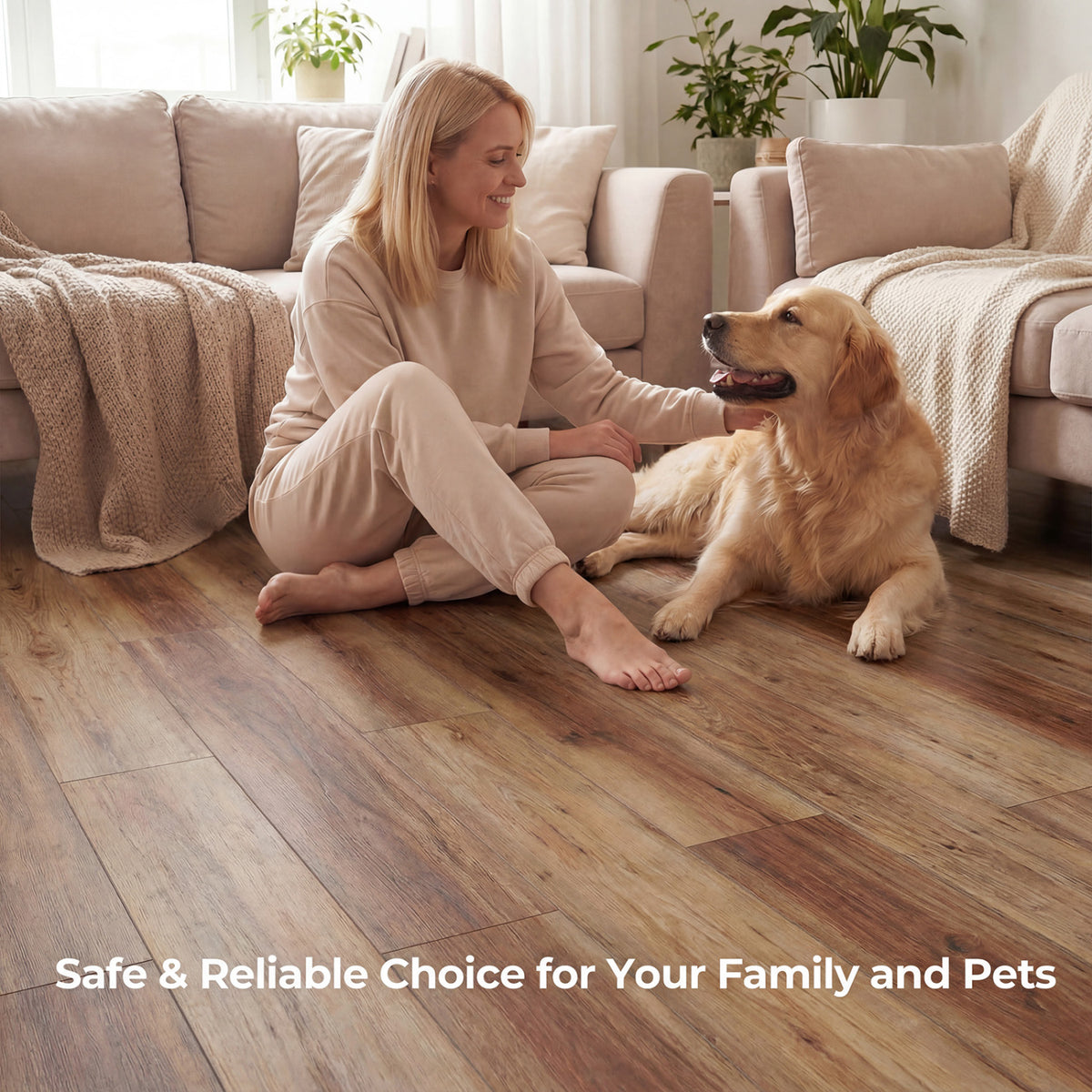 Floor Tile Vinyl Flooring Waterproof Vinyl Plank Flooring-Brown