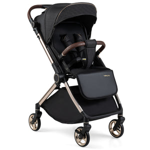 Foldable Baby Stroller with Reversible Handle-Black