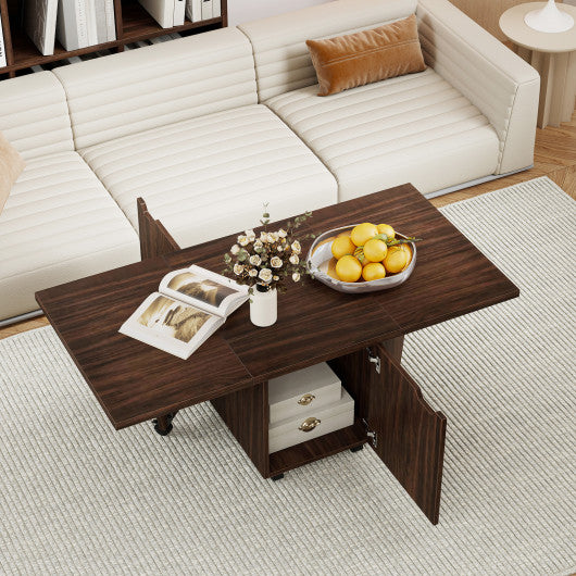 Loveseat Sofa with Armrests and Wooden Legs-Beige