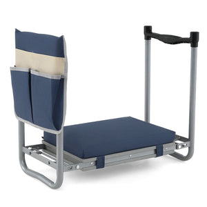 Foldable Garden Kneeler and Seat for Seniors Gardeners-Navy