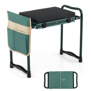 Foldable Garden Kneeler and Seat for Seniors Gardeners-Green