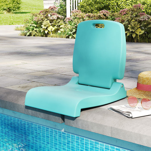Foldable Outdoor Pool Chair with Handle and Back Support-Green