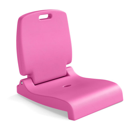 Foldable Outdoor Pool Chair with Handle and Back Support-Pink