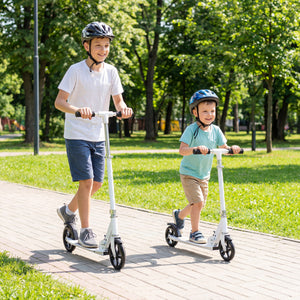 Folding Aluminum Alloy Scooter with 3 Adjustable Heights-White