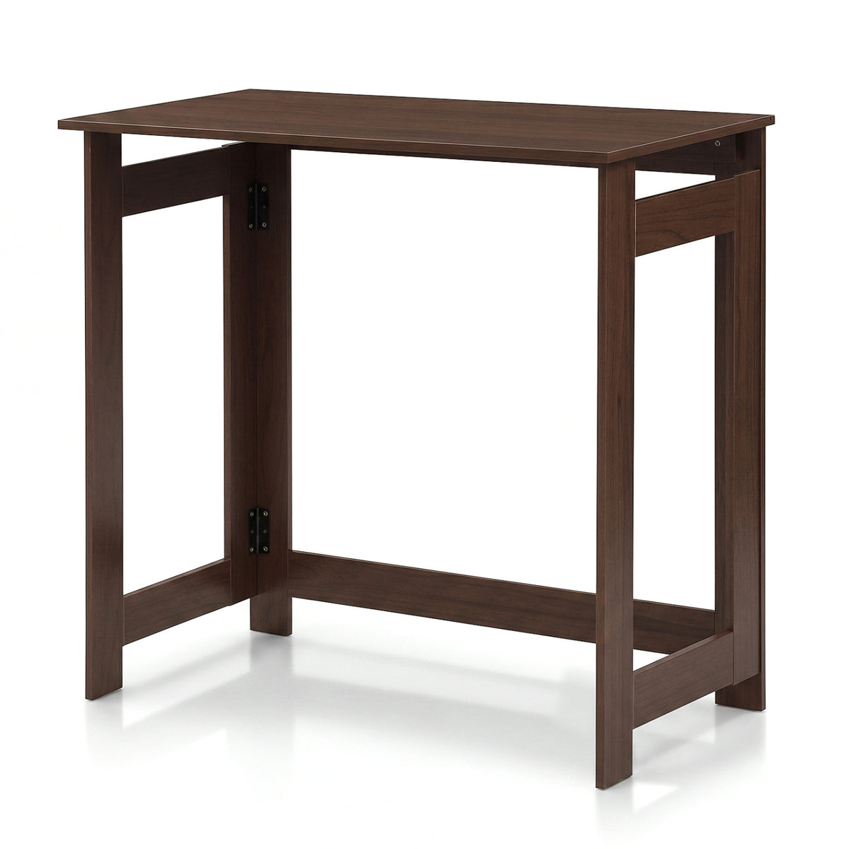 Folding Console Table with Foldable Legs-Brown