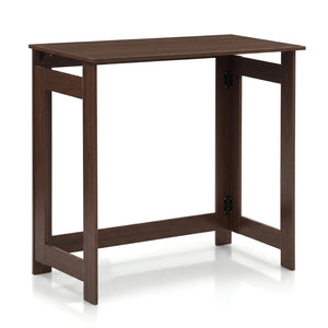 Folding Console Table with Foldable Legs-Brown