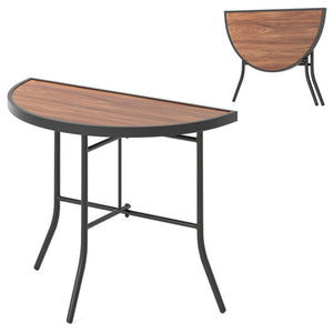 Half-Round Folding Event Table with Metal Frame