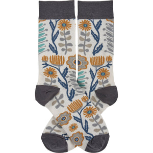Folk Art Socks and Notebook Bundle