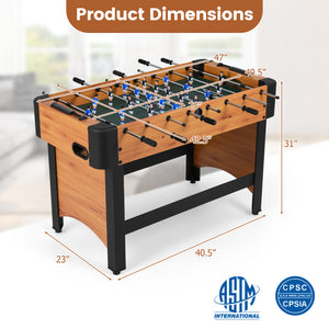 Foosball Table Competition Full Size Soccer Game Table with 22 Players-Natural