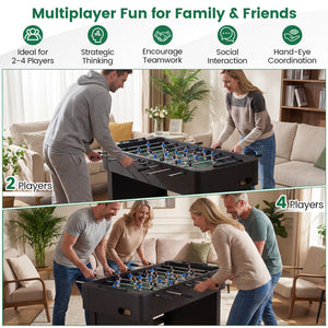 Foosball Table Competition Full Size Soccer Game Table with 22 Players-Black