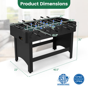 Foosball Table Competition Full Size Soccer Game Table with 22 Players-Black