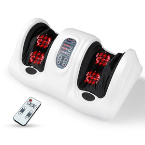 Therapeutic Shiatsu Foot Massager with High Intensity Rollers-White