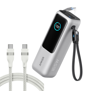 Anker Laptop Power Bank (25K, 165W, Built-In and Retractable Cables)