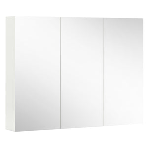 Frameless Bathroom Wall Mounted Mirror Cabinet with 3 Doors