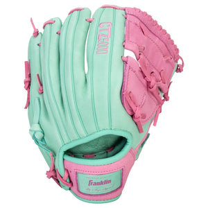 Franklin Sports CTZ5000 12" Baseball Glove - Mint & Rose | Premium Leather Infield Glove