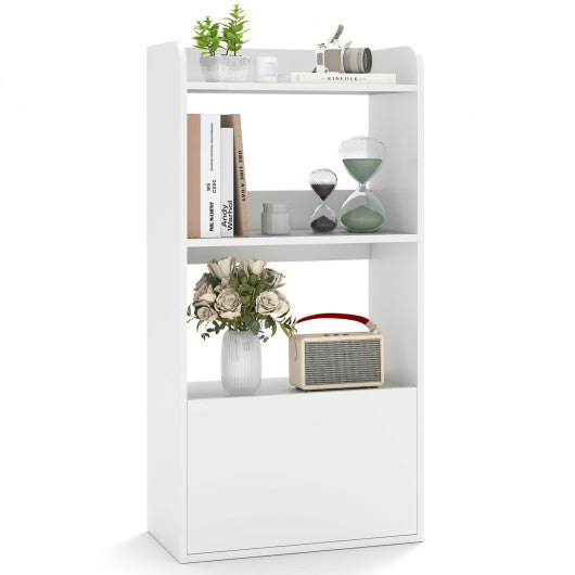 Freestanding Bookshelf with 3-Tier Open Shelf-White